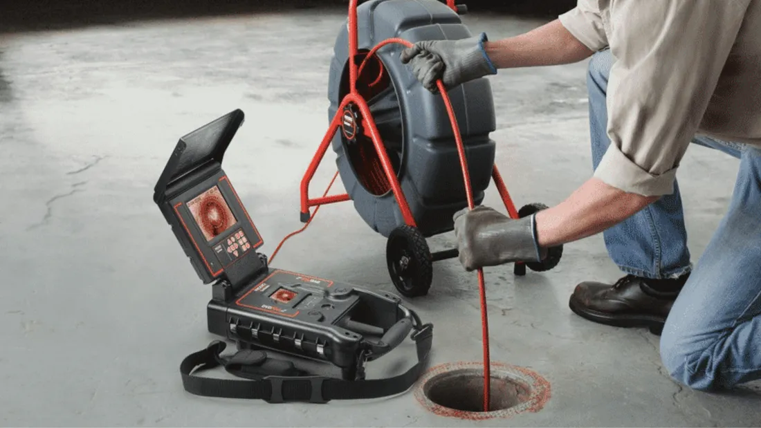 Commercial drain and rooter service on a commercial job